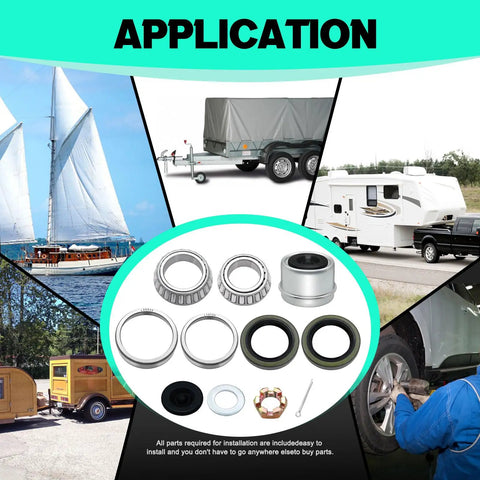 Beefed-Up Trailer Bearing Kit Set With Inner And Outer Bearings for 5200-7000 Lb Axles used in various trailers