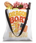 Paddlers Tote Bag For Dragon Boat Crew And Racing Teams, Race Day Carryall For Practice And Events with dragon graphics and items inside
