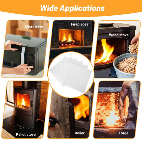 High Temperature Ceramic Fiber Gasket Paper Sheets Measuring 11 By 12 Inches And One Eighth Inch Thick Ideal For Insulation In Stoves Furnaces And Fireplaces This 15 Pack White Set Keeps Gaskets Sealing Tight And Safe UCandy
