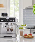Level Up Your Brew Game With This Certified Renewed Barista Espresso Machine Featuring An Integrated Burr Grinder And Smart Tamping Station For Kickin Daily Shots That Hit Different in kitchen setting.