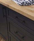 Dope Matte Black Adjustable Cabinet Handles Set Of 5 Drawer Pulls For Kitchen Cabinets Dressers And Cupboards Fits 1-3/8 To 6-5/16 Inch Hole Centers Modern Hardware Upgrade With Adjusta-Pull For Everyday Use on black kitchen cabinet drawers