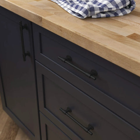 Dope Matte Black Adjustable Cabinet Handles Set Of 5 Drawer Pulls For Kitchen Cabinets Dressers And Cupboards Fits 1-3/8 To 6-5/16 Inch Hole Centers Modern Hardware Upgrade With Adjusta-Pull For Everyday Use on black kitchen cabinet drawers