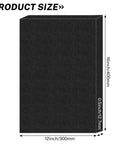 Diagram showing product size of Cuttable Black Polyurethane Foam Sheets, 4 Pack, 16 x 12 x 0.5 Inch Padding For Tool Boxes, Camera Gear