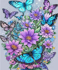 Butterfly Diamond Art Painting Kit For Adults Full Drill 5D Round Diamonds Diy Craft Kit Beginner Friendly 12x16 Inch