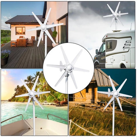 800W Wind Turbine Generator Kit 12V 24V With 6 Blade Design And Low Start Up Speed 1.0m/s for off grid home farm RV use
