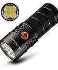 Ultra Bright SP36 Pro Flashlight With 8000 Lumens, Four 5000K LEDs, USB C Rechargeable, 450 Meters Beam, Anduril 2.0 Programmable UI