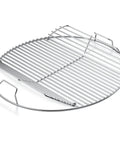 22 Inch Round Hinged Stainless Steel Cooking Grate Replacement for Charcoal Grills with Flip Up Sides for Easy Charcoal Access