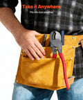 Heavy Duty High Leverage Cable Cutters With Cushioned Overmolded Handles and Razor Sharp Forged Blades, in tool pouch.