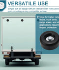 Versatile Heavy Duty 2.5 Inch Round Rubber Trailer Bumpers With Hardware Black Door Ramp Stop Set 4 Pack on truck door