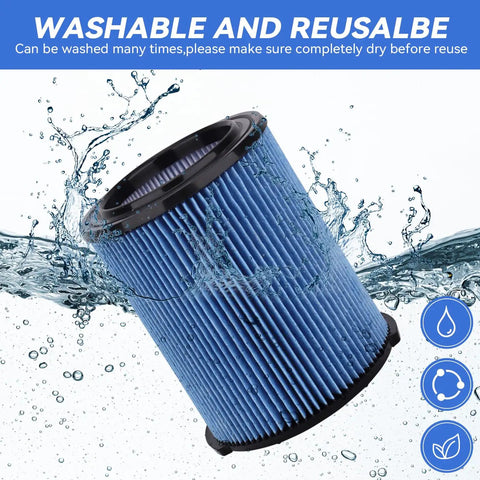 Premium Replacement Vacuum Filter For 5 To 20 Gallon Shop Vacuums Fine Dust Filter For Jobsite Cleanup Fits 1988 And Newer Great For Sawdust