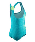 Girls One Piece Swimsuit With Thick Straps Racer Back Printed UPF 50 Plus Sun Protection Chlorine Resistant Creora Highclo Spandex