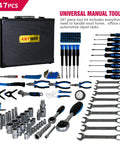 All In One 247 Piece Home Tool Set With Toolbox For DIY Projects And Home Repairs, Complete Homeowner Tool Kit with chrome tools