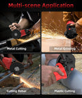 Cordless 4.5 Inch Angle Grinder With Battery And Charger used for metal cutting, grinding, rebar and plastic cutting, 9000 RPM