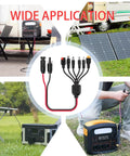 6-In-1 Solar Panel Connector Kit With 12AWG Wire To XT60 Anderson DC7909 DC6530 DC35135 And DC5521 Connectors in outdoor setup