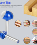 Cove box round nose router bit from 8 Piece Cove Box Round Nose Router Bit Set With 1 Quarter Inch Shank Carbide Tipped Core Box Router Bits For DIY Woodworking Projects Including Cutting Diameters From One Quarter Inch To One Inch For Precise Grooves And Beads