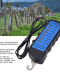 Pro Grade High Voltage Fence Tester For Farms, 12 KV Max, Portable Fault Finder With 8 Neon Indicator Lights, measuring farm fence voltage