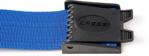 Kos Nylon Weight Belt For Freediving And Scuba, Durable Woven Belt With Quick Release Plastic Buckle, Adjustable Fit, Ideal For Training Or Shore Dives, Blue
