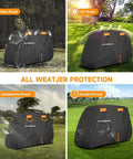 Four Passenger Golf Cart Cover Heavy Duty 420D Waterproof All Weather Protection with Zipper Doors fits EZGO Yamaha Club Car.