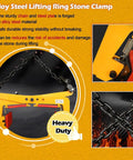 Heavy Duty Granite Slab Lifting Clamp With Wide Jaw Stone Carrier for Surefire Towing and Handling, alloy steel, adjustable jaw.