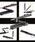 Killer Multi Function Scribing Tool And Precision Gauge With A Built In Carpenter Pencil Rock Solid Zinc Alloy Build For Tight DIY Woodworking And Straight Line Marking Always On Point showing various angles and functionality.
