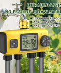 Smart Four Zone Garden Hose Timer with Four Independent Outlets Brass Inlet for Lawn Yard and Garden Sprinklers