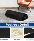 Under Desk Foot Rest With Soft Foam And Washable Removable Cover For Home Office And Car Use, Ergonomic Foot Stool on carpet