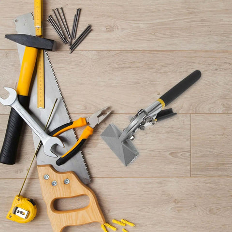 Manual Sheet Metal Bender And Hand Seamer Tool With 3 Inch Straight Jaw among workshop tools on wooden surface