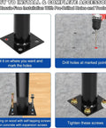 Installation guide for Super Solid Single Post Stair Handrail Built Heavy Duty For Outdoor Steps with ergonomic handles.