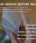 Person holding 2 Inch Heavy Duty Non Slip Grip Tape Roll Grippy Waterproof Anti Slip Tape For Bathtubs Stairs Ramps Indoors Outdoors Black 10 Ft Non Abrasive Traction Tape close up