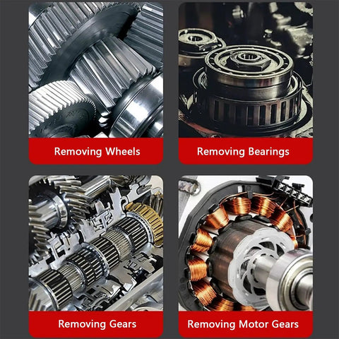 Heavy Duty No Nonsense Adjustable Bearing Separator Removal Tool For Auto Repair And Machinery Maintenance image showing gears and bearings