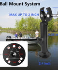 Stabilizer Mount For Trolling Motors Reduces Bounce And Vibration On Rough Rides 360 Degree Adjustable Bracket With Non Slip Silicone Cap