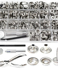 324 Piece Canvas Snap Kit With Stainless Steel Marine Grade Snaps And Setting Tool Including Anvil Punch Flaring Tool And Pliers
