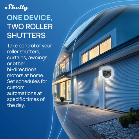 Two Channel Smart Relay Switch With Power Metering, WiFi Zigbee Matter Compatible, controlling home roller shutters.