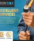 Nema L21-20 Extension Power Cord 20 Amp 100 Feet Heavy Duty Rugged Power Cable in hand for reliable connections.