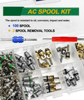 NOTISH car A/C repair kit with 270 O-rings and 102 valve cores in clear organizer case