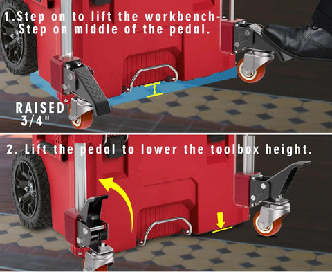 Front Wheels Upgrade Kit For Milwaukee Packout System Turn Your Packout Into A Four Wheel Dolly For Easier Maneuverability