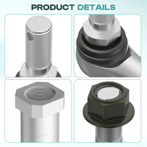 Tie Rod End Kit For Club Car Precedent 2004 Up And Tempo 2018 Up Golf Carts, Gas Or Electric OEM Replacement 102022601 102288301 ball joint with lock nut