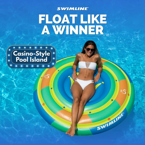 Two Person Giant Pool Float Lounger For Lake Beach Or Backyard Made From Heavy Duty Vinyl Easy To Inflate And Store 60 Inch