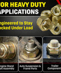 5/16 18 Nylon Insert Lock Nuts Grade 8 Alloy Steel Nylock Hex Nuts Yellow Chromate Zinc High Strength 50 Pack applications