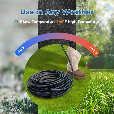 Compact Lightweight Garden Hose 1 Foot By 5 Eighth Inch With Three Quarter Inch GHT Male To Female Fittings Flexible Rubber