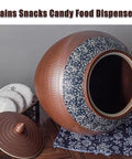 Level Up Your Pantry Setup With This Handmade Ceramic Food Storage Jar Featuring An Airtight Lid To Keep Flour Sugar Coffee Beans And Candy Fresh As New While Dropping Some Serious Cozy Vibe On Your Kitchen Counter - decorative round ceramic jar with lid.