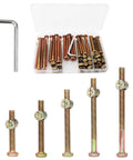 Crib Screws Hardware Replacement Kit 18 Piece Set M6x40 50 60 70 80mm Hex Drive Socket Cap Screws With Barrel Nuts And Allen Key In Clear Storage Box