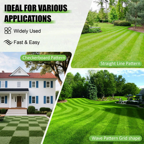 Heavy Duty Lawn Striping Kit For 21 Inch Push Mowers Compatible With LM2100 Series For Pro Grade Look And Baseball Field Style Stripes