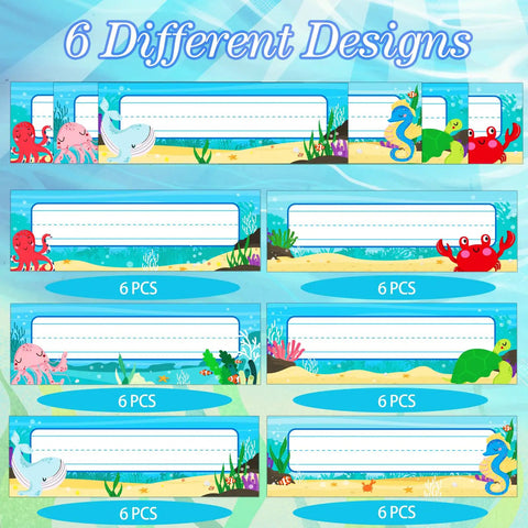 36 Sea Animals Desk Name Plates For Classroom Kid Friendly Personalized Name Tags For Kids