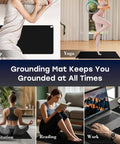 Easy At Home Indoor Grounding Kit With Two Mats, Test Pen, And Two 15 Foot Cords For Full Body Balance and Wellness