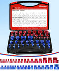 Detachable Thread Checker Kit For SAE And Metric Bolts Nuts And Screws 50 Piece Gauge Set With 27 SAE And 23 Metric Sizes