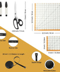 Rotary Cutter Set 45mm Fabric Cutter With A3 Self Healing Cutting Mat, scissors, measuring tape, and quilting rulers