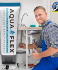 Plumber with Premium Silicone Lubricant Grease NSF H1 Food Grade for seals and pumps under sink installation