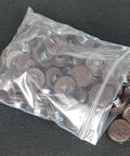Heavy Duty Nail On Furniture Glides Brown 100 Pack Smooth Chair Pads in a clear bag for hardwood tile laminate floors.