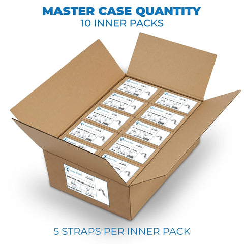 OhLectric steel pipe strap 2-hole U bracket, zinc-coated, 2-inch, 50-pack in master carton